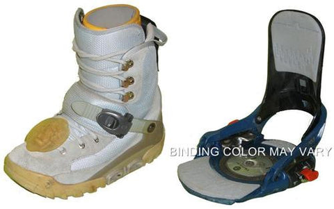 Burton  Foundation SI Snowboard Boots And Step-In Bindings Used GREY-4-6-7.