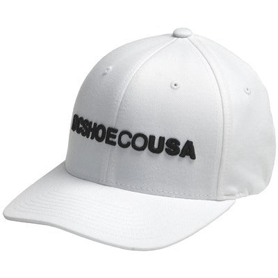 DC Shoe Co Obvious Snowboard Skateboard Hat Cap Flex-Fit White Black S/M