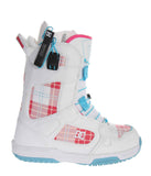 DC Siloh Womens Rapid Lace Stock Liner Snowboard Boots Size 8.5 White Ruby