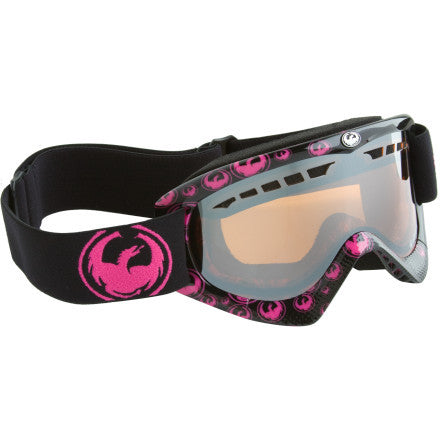 snowboard goggles pink Dragon DXS Ionized Lens Black Pink Icon Snowboard Goggles dgn2