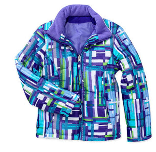 Faded Glory Snowboard Ski Girls Insulated Jacket CREW XS Purple Tile