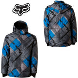 Fox F Logo Ski Snowboard Winter Blue parka Jacket - Men's Large