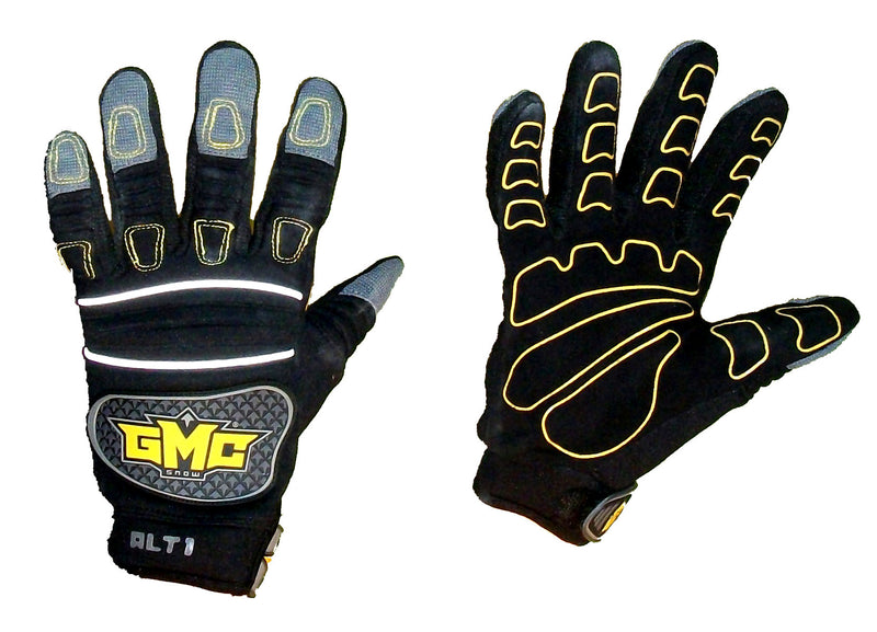 GMC Xhaust-ALT1 Snowboarding Pipe-Gloves-BMX-MOTOX-ATV-Quad-MTB black gray  Extra-Small