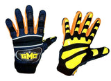 GMC Exhaust Snowboarding Pipe-Gloves-BMX-MOTOX-ATV-Quad-MTB navy orange yellow Small