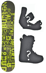 145cm Burton Cruzer Calligraphy Used Snowboard, Build a Package with Boots and Bindings
