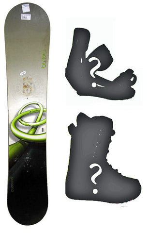 145cm Burton Cruzer Rings Used Snowboard Package With Boots and Bindings