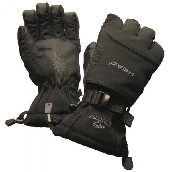 Head Outlast waterproof ski gloves with heat pack pocket Blemished Black