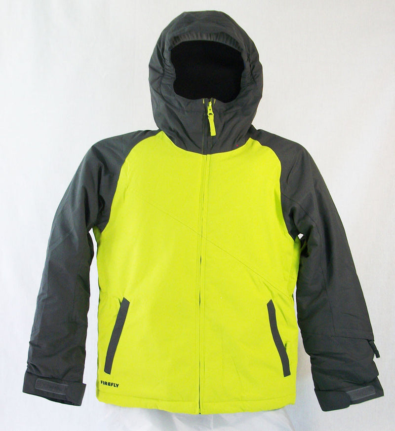 Firefly Stratus Girls Snowboard Ski Jacket Gray Neon Green Medium