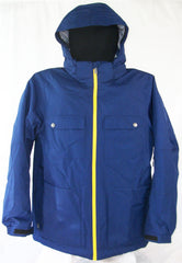 M3 Maverick Mens Snowboard Ski Jacket Blue Print Textured Large
