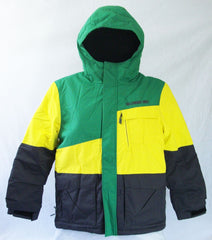 M3 Tom Boys Snowboard Ski Jacket Green Yellow Gunmetal Medium