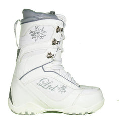 LTD Classic Snowboard Boots White Grey Kids Youth Size 2