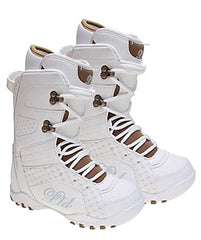 LTD Stratus Faux Diamonds White Snowboard Boots Girls 3 4 5 6