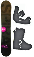 147-151cm TwoBOne Spiral Black Camber Snowboard Package With Boots And Bindings