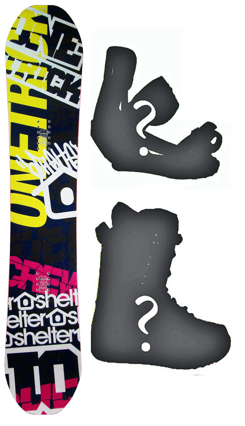 152cm Shelter Crew W-Camber Snowboard, Build a Package with Boots and Bindings