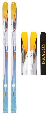 158cm Anes Dragon Rocker Ski Jumping No Metal Blem Skis 8.5x7x7.8cm