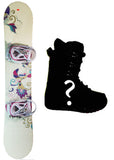 150cm Monix Majestic with M3 Luna Bindings Display Model Snowboard Package With Boots