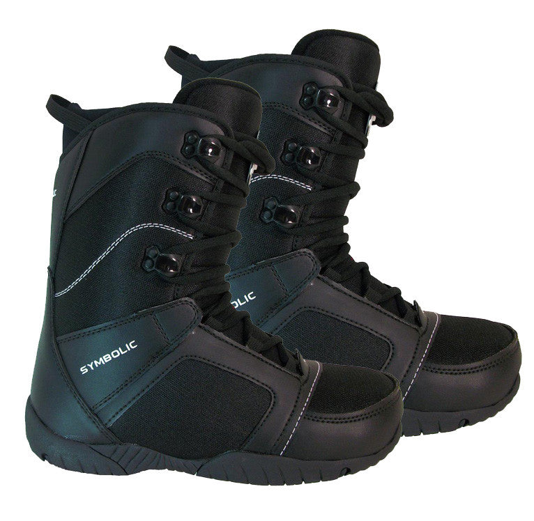 Symbolic Mission Mens Snowboard Boots Size 8, 9, 10, 11, 12, 13 Black