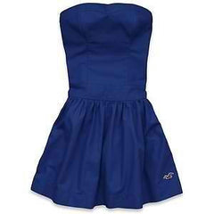 WOMENS HOLLISTER STRAPLESS DRESS POINT LOMA BRIGHT BLUE SZ SMALL