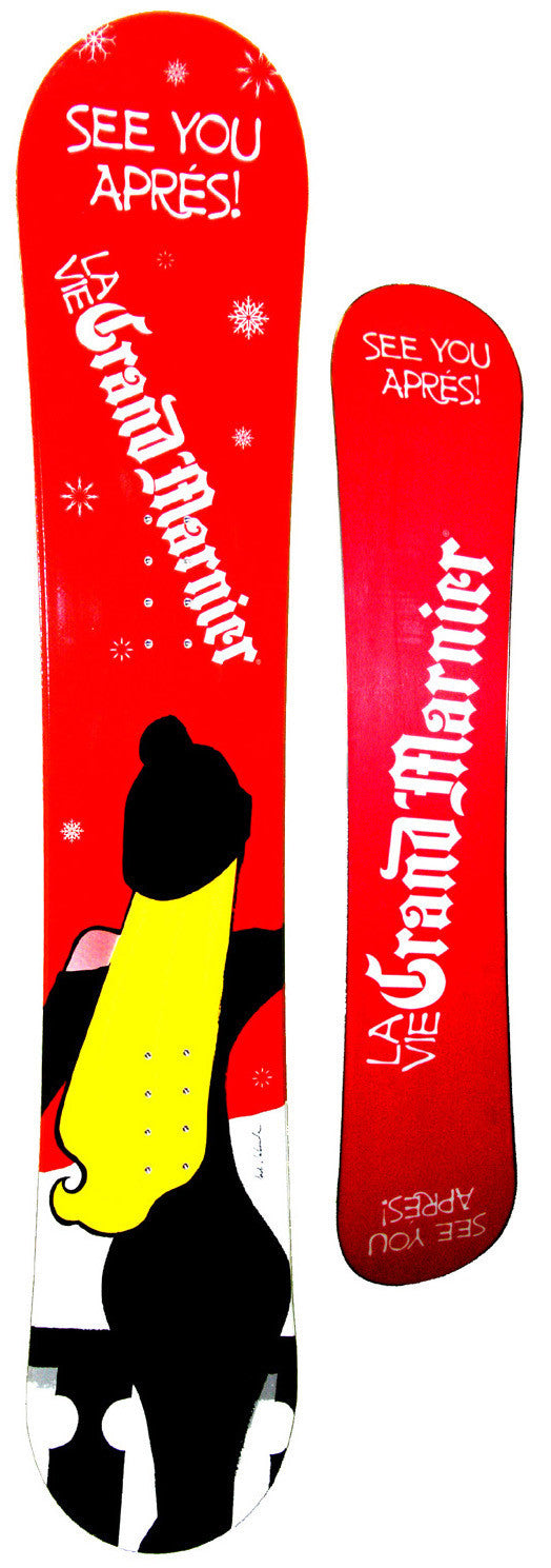 154cm  Grand Marnier "See You Apres" Camber Snowboard