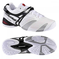 Babolat Propulse 3 Mens Size 7.5 Tennis Shoes White/Silver/Grey Andy Roddick