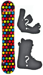 145cm Joyride Dots Camber Snowboard, Build a Package with Boots and Bindings.