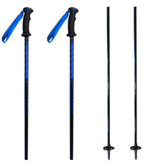 K2 Composite Power Rental Ski Poles, Ski Skiing Pole with Tab Grip, Black Blue 38