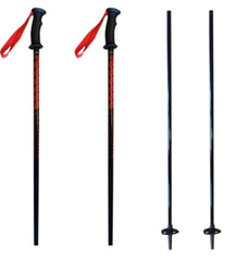 K2 Composite Power Rental Ski Poles, Ski Skiing Pole with Tab Grip, Black Red 40