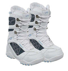 Lamar Justice Linered Snowboard Boots Denim White Womens 6 or Kids 4.5
