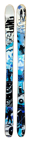 157cm Line Shadow Blue White Twin Tip Blemished Skis 11cm / 8 cm / 10.2cm