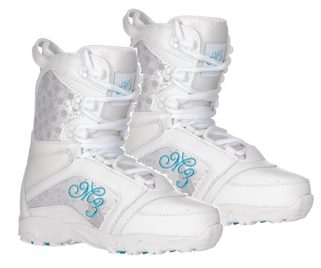 M3 Venus Girls Snowboard Boots Sizes 4 5 6  White Blue Blem