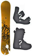 154cm Makuw Seppan Hero Rocker Snowboard, Build a Package with Boots and Bindings.
