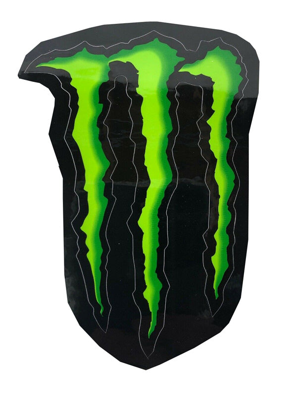 Monster Energy 3X4 Inches Black Green Claw Logo Die-Cut Decal Sticker