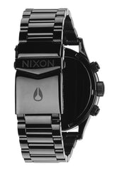 Nixon Men's Watch Never Be Late Chrono Black Blue Dial Stainless Steel Sentry 42mm Rare