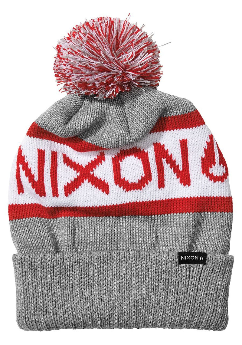 Nixon Teamster Snowboard Ski Beanie Beany Grey-Red