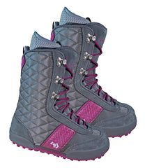 Northwave Vintage Snowboard Boots Grey Violet, Size Mondo 24.5 Womens 7-7.5