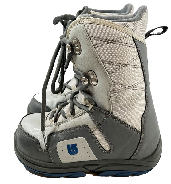 Burton Moto Kids USED Snowboard Boots Size 12c Gray Grom
