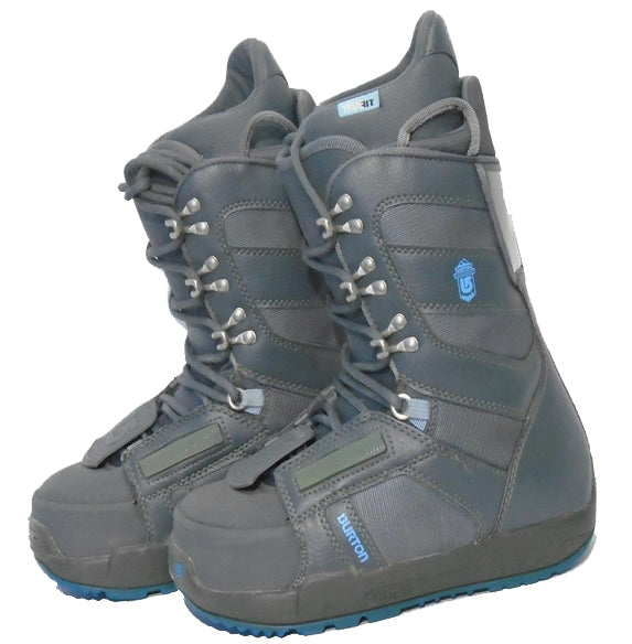 Burton Progression Dark Gray/Sky Womens Used Snowboard Boots 6.5 or kids 5.5
