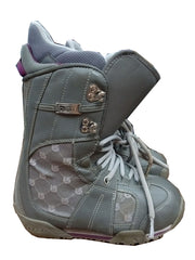 Burton Emerald Women's USED Snowboard Boots Size 6.5 Gray Purple Last pair