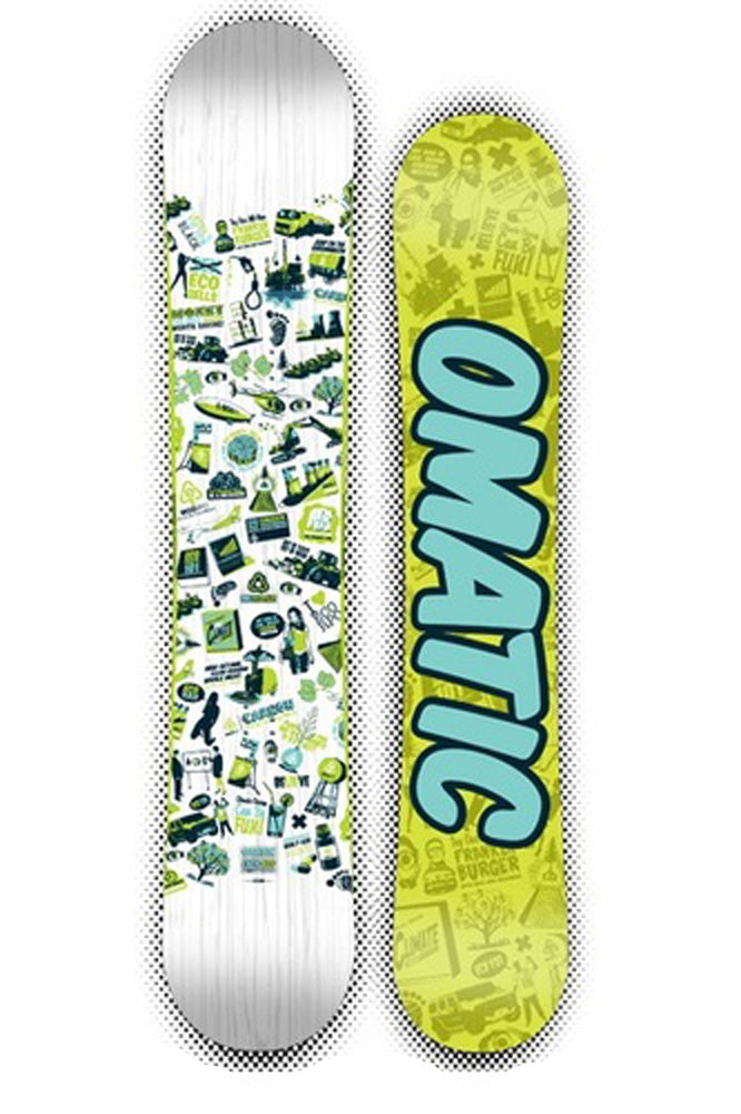 149cm O-Matic Extr-Eco Green Machine snowboard or Build a Package With Boots and bindings.
