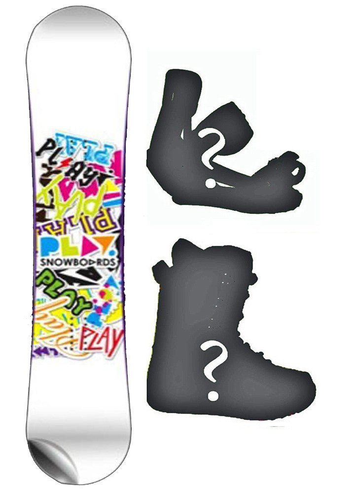 158cm Play Decal Rocker Snowboard, or Build a Package with Boots and Bindings