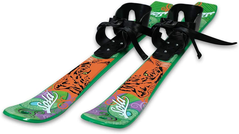 69cm Sola Tiger Kids Youth Skis & Bindings & Poles Mounted Package Deal k2-PST8