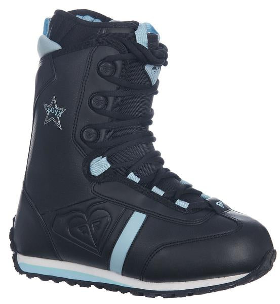black roxy snowboard boots GIRLS Backyard GIRL PT Womens Roxy 3mm Split Toe Wetsuit Boots 2027 ROXY Women's Brandi II Lace-Up