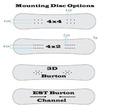 Symbolic Flow-Ride Snowboard Bindings 2023 4 Bolt,EST, 3D Burton White M L XL