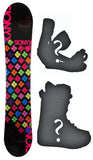 140cm Sionyx Hearts Rocker Snowboard, Build a Package with Boots and Bindings.