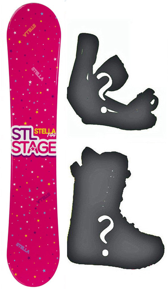 144cm Stella Stage Pink Camber Womens's Snowboard, or Build a Package with Boots and Bindings.
