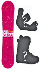 140cm Stella Stage Pink Camber Snowboard, Build a Package with Boots and Bindings.