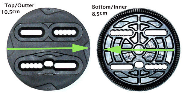 Replacement Discs for Most Large- XL Snowboard Bindings 8.5 inner -10.5 cm outer Black