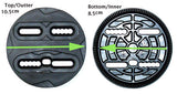 Replacement Discs for Most Large- XL Snowboard Bindings 8.5 inner -10.5 cm outer Black