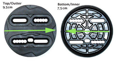Replacement Discs for Most Small-Medium Snowboard Bindings 7.5 inner -9.5 cm outer Black