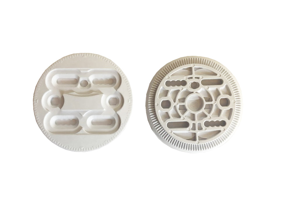 EST CHANNEL 3D 4X2 4X4 REPLACEMENT DISCS FOR MOST S M SNOWBOARD BINDINGS 7.5 INNER -9.5 CM OUTER WHITE